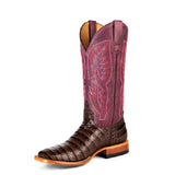 Macie Bean by Anderson Bean "With All My Bite" Chocolate Caiman Print Western Boots M9172